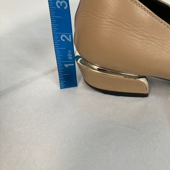 Rachel Cox Shoes Womens Sz 6.5 230mm Nude Beige Leather Pointed Toe Low Heel - Picture 9 of 9